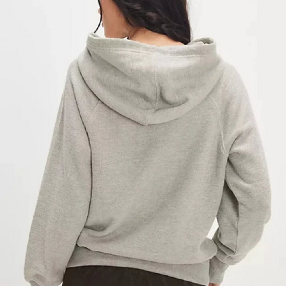 Free People With Everything Sweatshirt Heather Grey Hooded Top S - Picture 5 of 11